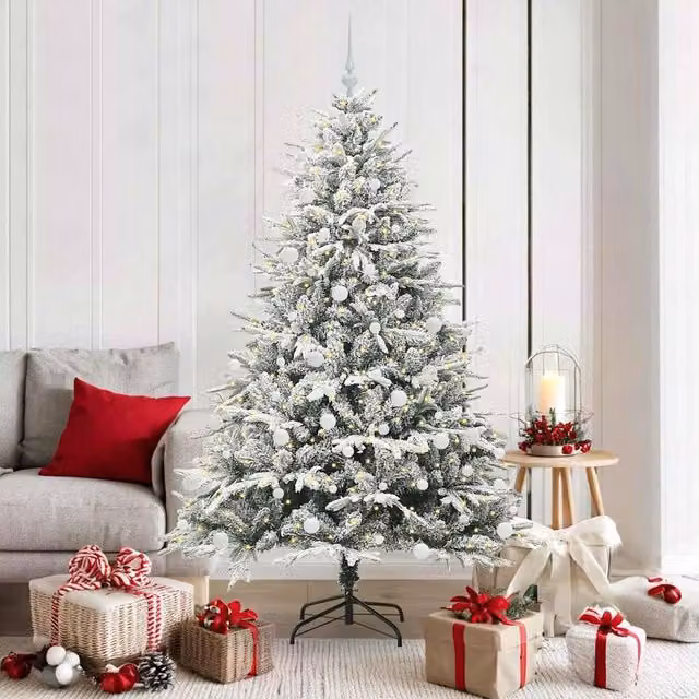 Berkfield Home Pre-lit Artificial Christmas Tree with Ball Set, Green, Height: 180 cm – 1