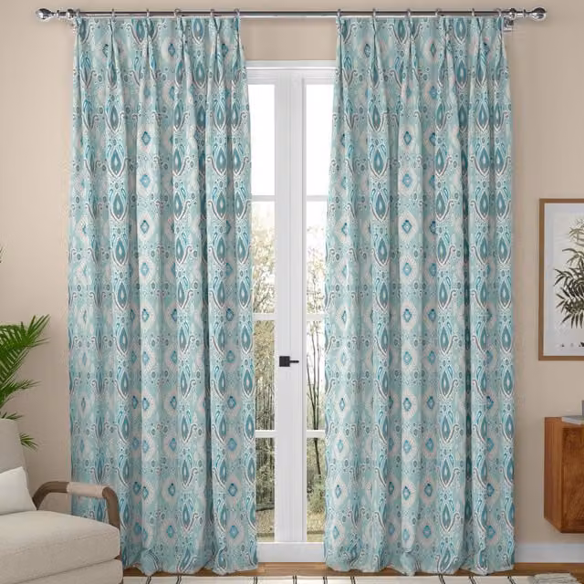 ANTE DECOR Lombok Made To Measure Blackout Cotton Curtains in Duckegg Blue