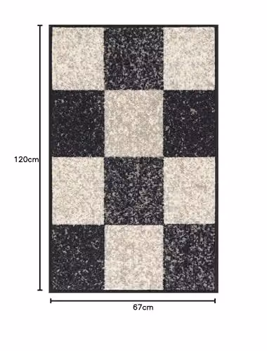 Serdim Rugs Havana Washable Non-Slip Kitchen Floor Mat, Black and Multicolour, W: 67 cm, L: 120 cm – 2