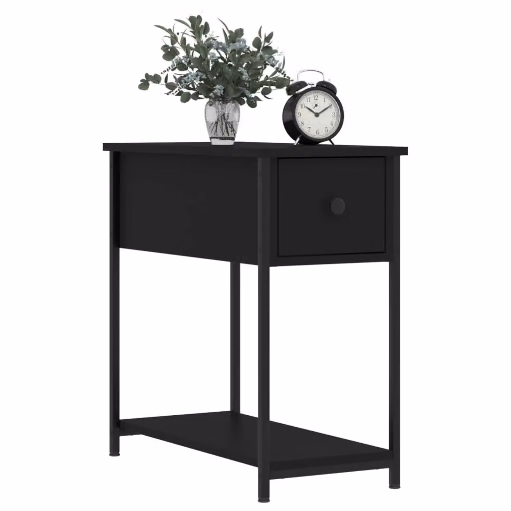 Berkfield Home Set of 2 Black Modern Bedside Cabinets, W/D/H: 30 x 60 x 60 cm – 2