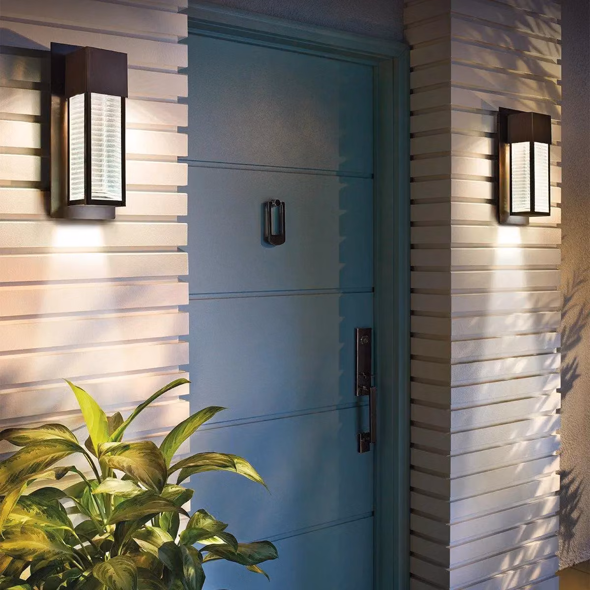 Netlighting Sorel 1 Light Outdoor Wall Lantern in Bronze with Transparent Glass, IP44, GU10 – 2