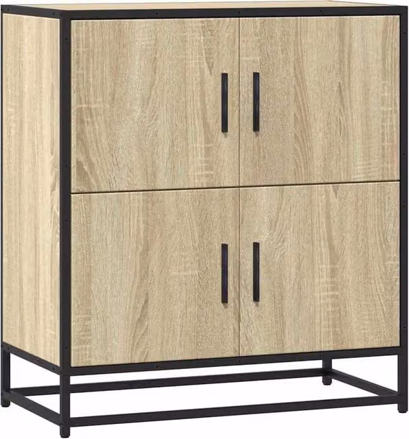 Berkfield Home Sonoma Oak Sideboard in Beige, W/D/H: 68 x 35 x 76 cm