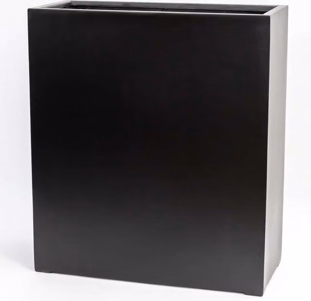Primrose Black Polystone Stone Effect Tall Trough Outdoor Planter Pot Height: 72 cm