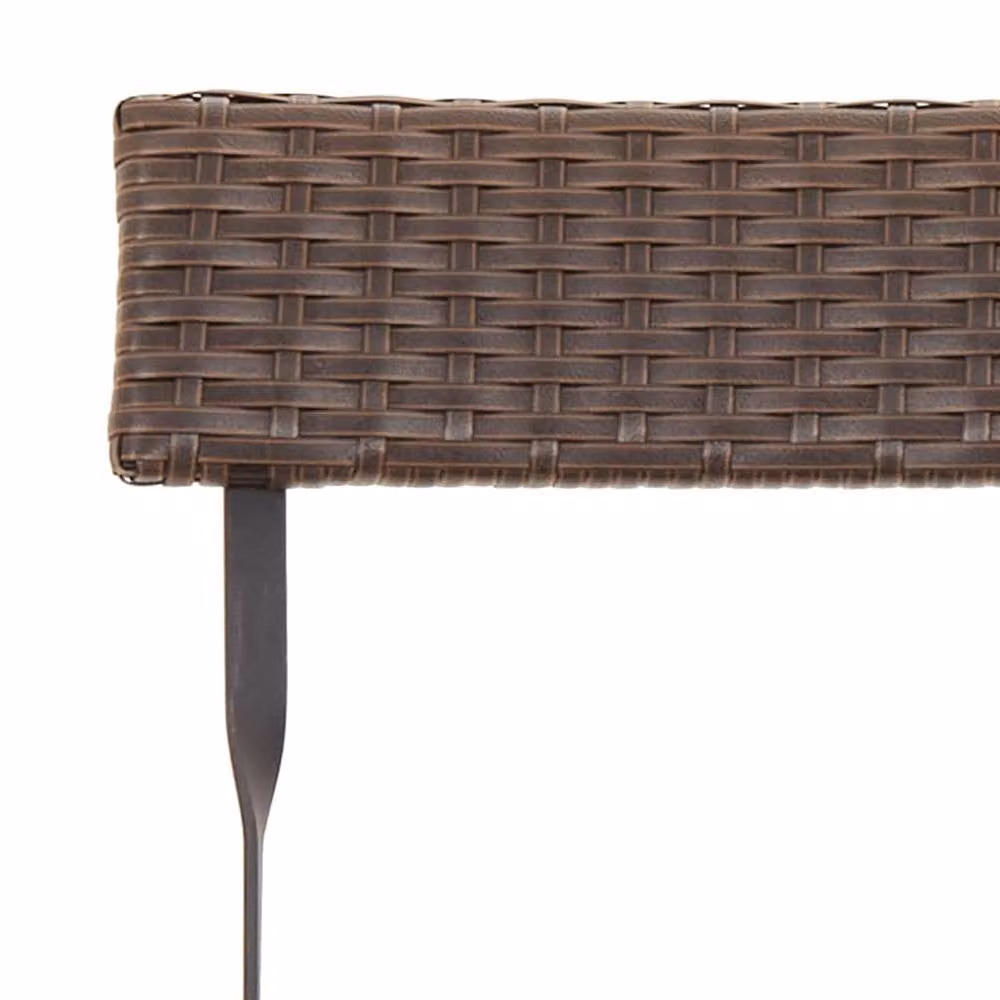 Berkfield Home Beautiful Set of 6 Brown Poly Rattan and Steel Folding Bistro Garden Chairs – 3