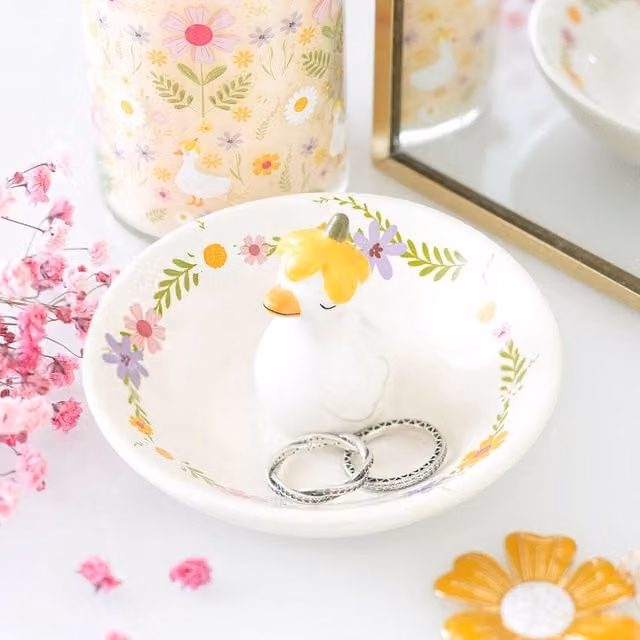 Kingsbury Gifts Daisy Duck Trinket Jewellery Dish - White