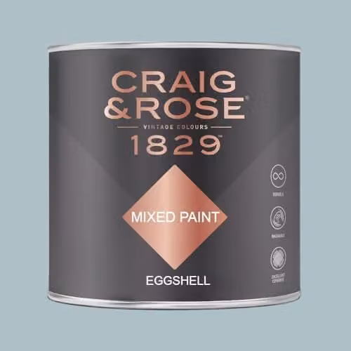 Craig & Rose 1829 Paint Stop Eggshell Paint in Swedish Blue, 750 ml