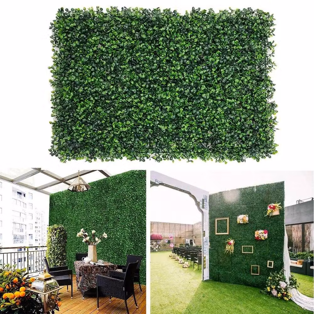 Kelvenix 18 Piece Artificial Hedge Panels Green Wall-Mounted Trellis Fake Grass – 5