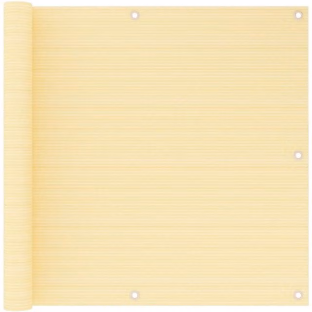Berkfield Home Beige HDPE Balcony Screen W: 90 cm, L: 500 cm