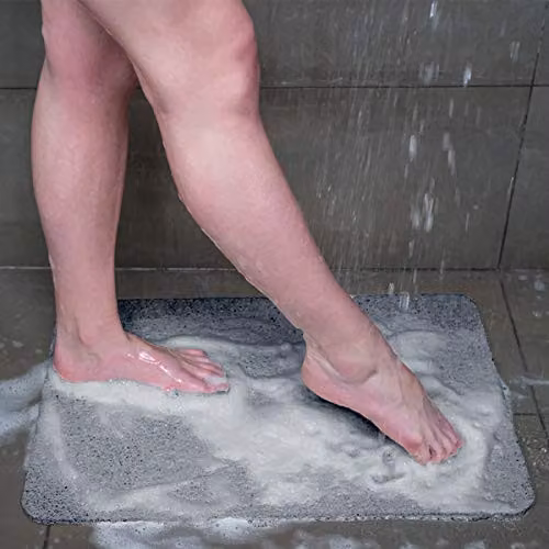 JML Hydro Wonder Non-Slip, Quick-Drying and Mould-Resistant Bath Mat, Grey, W/D: 40 x 60 cm