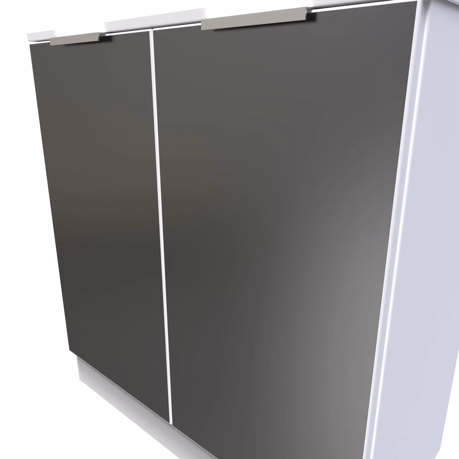 Ready Assembled 2 U Dover 2 Door Black Matt Metal Cabinet – 3