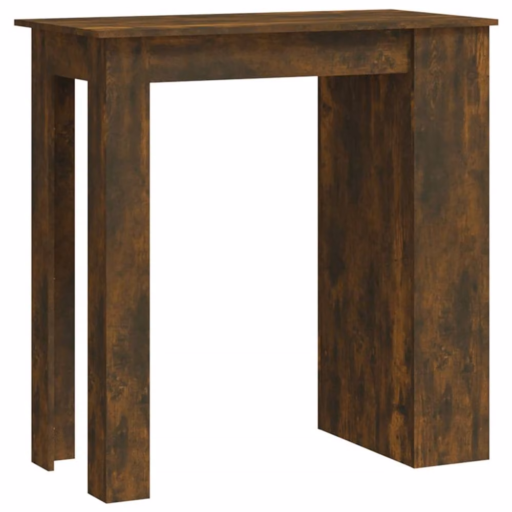 Berkfield Home Bar Table with Storage Rack in Smoked Oak Brown, W/D/H: 102 x 50 x 103.5 cm – 2