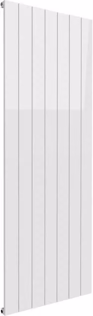 Bathroom Kingdom Casina White Single Flat Panel Vertical Aluminium Radiator H: 180 cm, W: 66 cm