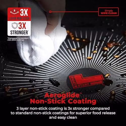 Tower SmartStart Gourmet 26cm Aluminium Non-Stick Grill Pan, Black – 4