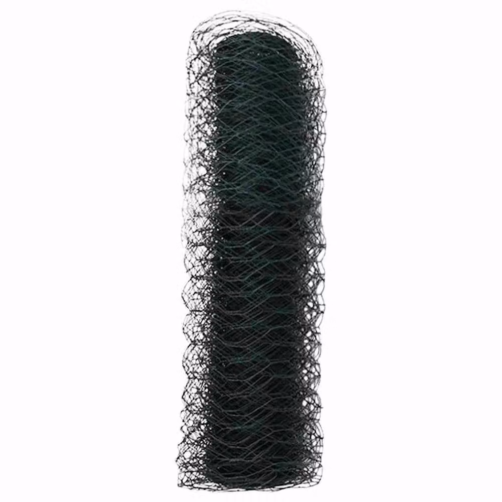 Berkfield Home Green PVC-Coated Galvanised Steel Hexagon Fence, W: 0.4 m, L: 50 m – 4