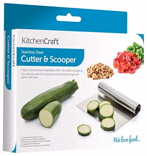 KitchenCraft Stainless Steel Vegetable Chopper and Food Scoop, Silver, W: 15 cm, D: 11.5 cm – 3