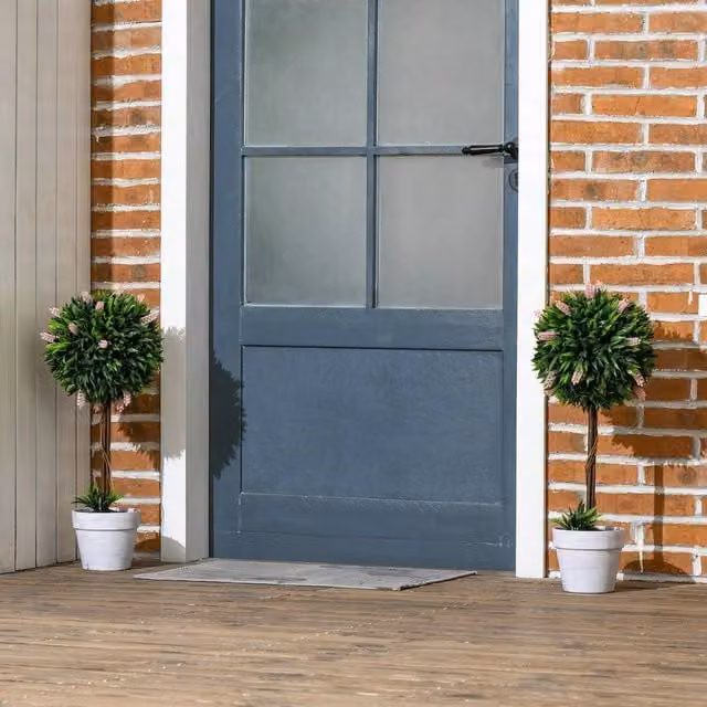 EONLION Set of 2 Green Artificial Lavender Potted Plants, Height: 100 cm