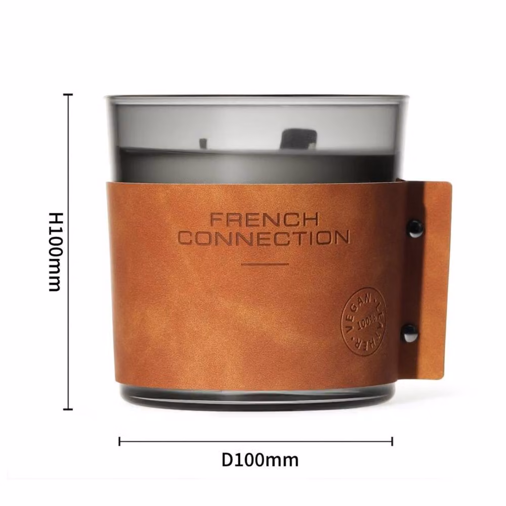French Connection Woody Scented Candle in Multicolour Glass, 340g – 2