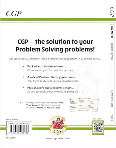 CGP KS2 Year 5 Maths 10-Minute Tests: Problem Solving