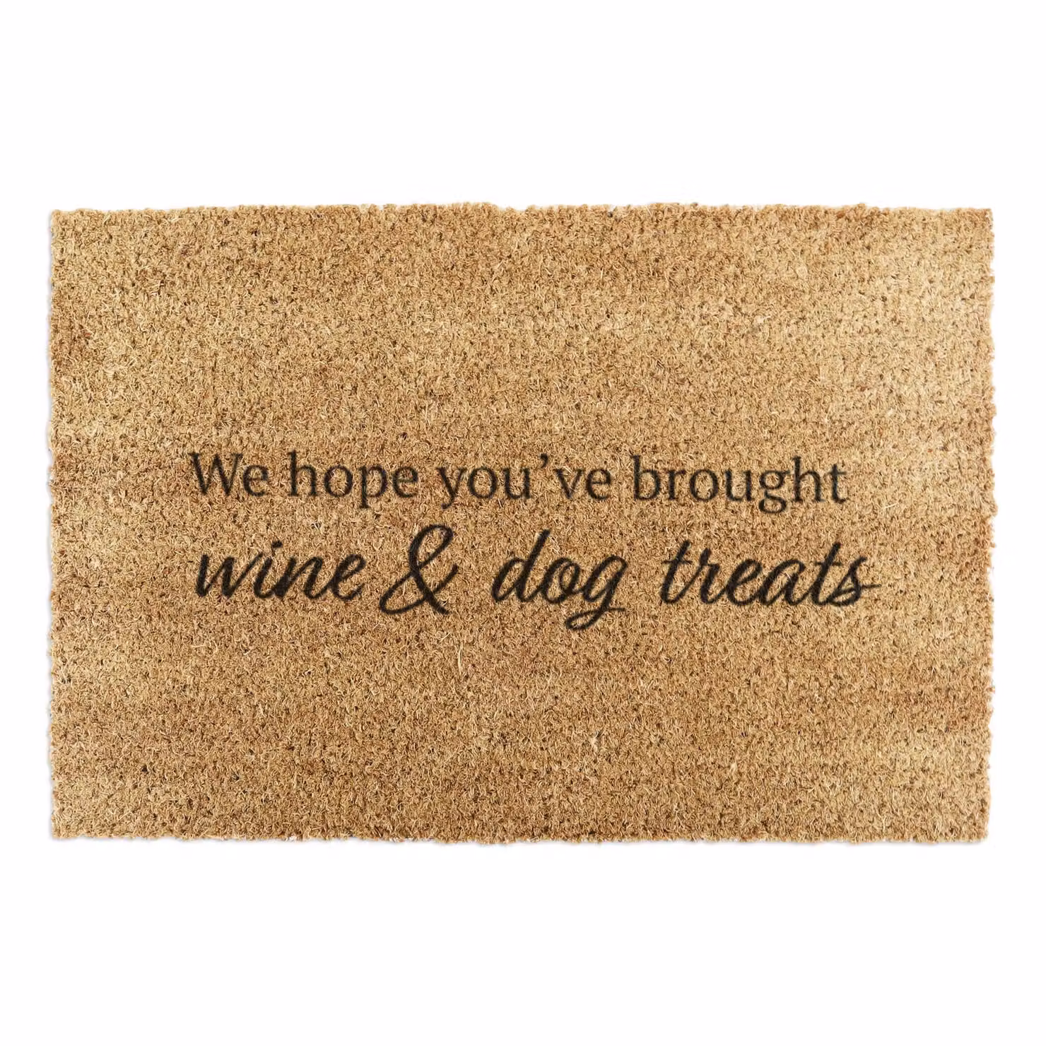 Artsy Mats Wine & Dog Coir Doormat, Brown, W: 90 cm, D: 60 cm – 2