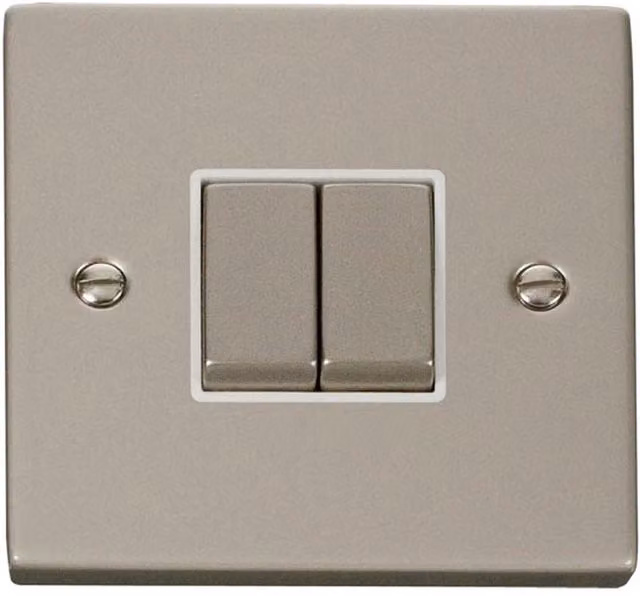 SE HOME White 2 Gang 2 Way Surface Mount Plastic Light Switch