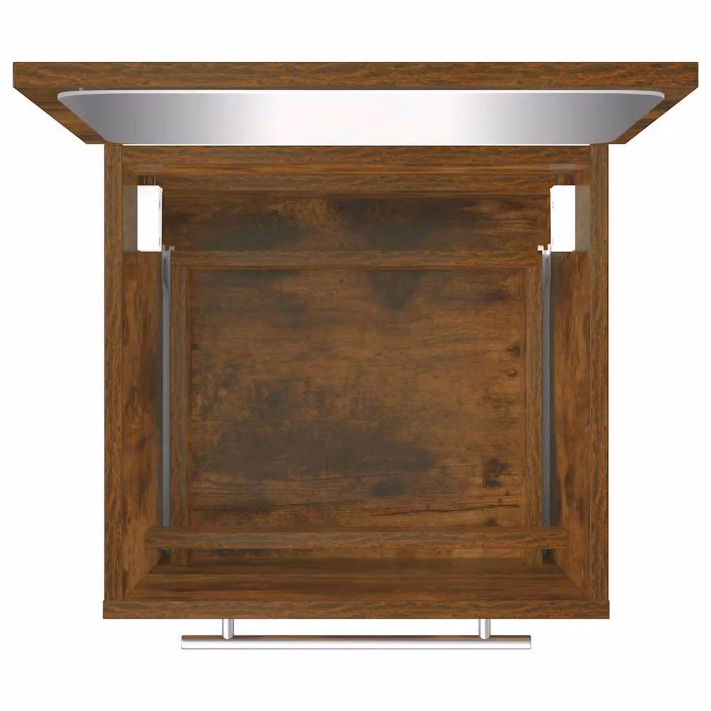Berkfield Home Stylish Bathroom Cabinet with Mirror in Smoked Oak Brown, W: 41 cm, D: 38.5 cm, H: 48 cm – 3