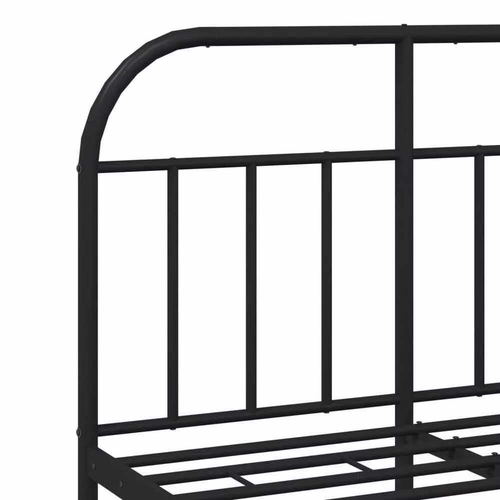 Berkfield Home Metal Bed Frame with Headboard in Black, Small Double 120 x 190 cm – 3