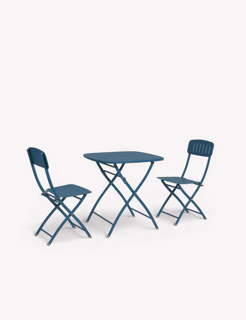 Royalcraft VENICE Bistro Square Table and 3 Chairs Set, Caribbean Blue, W: 70 cm – 3