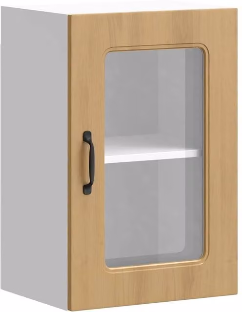 Berkfield Home Lucca Wall Mounted Kitchen Cabinet with Glass Doors in High Gloss White