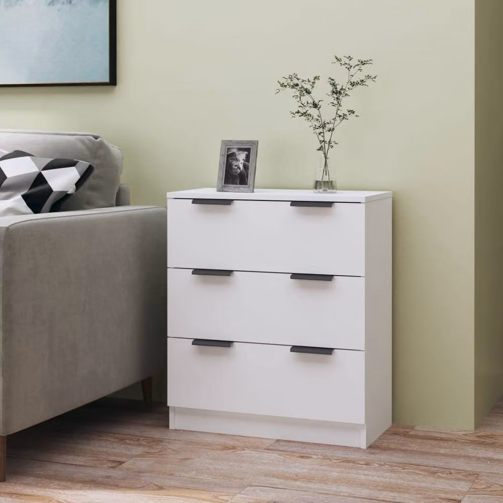 Berkfield Home White Classic Sideboard in MDF, W/D/H: 60 x 30 x 70 cm – 2