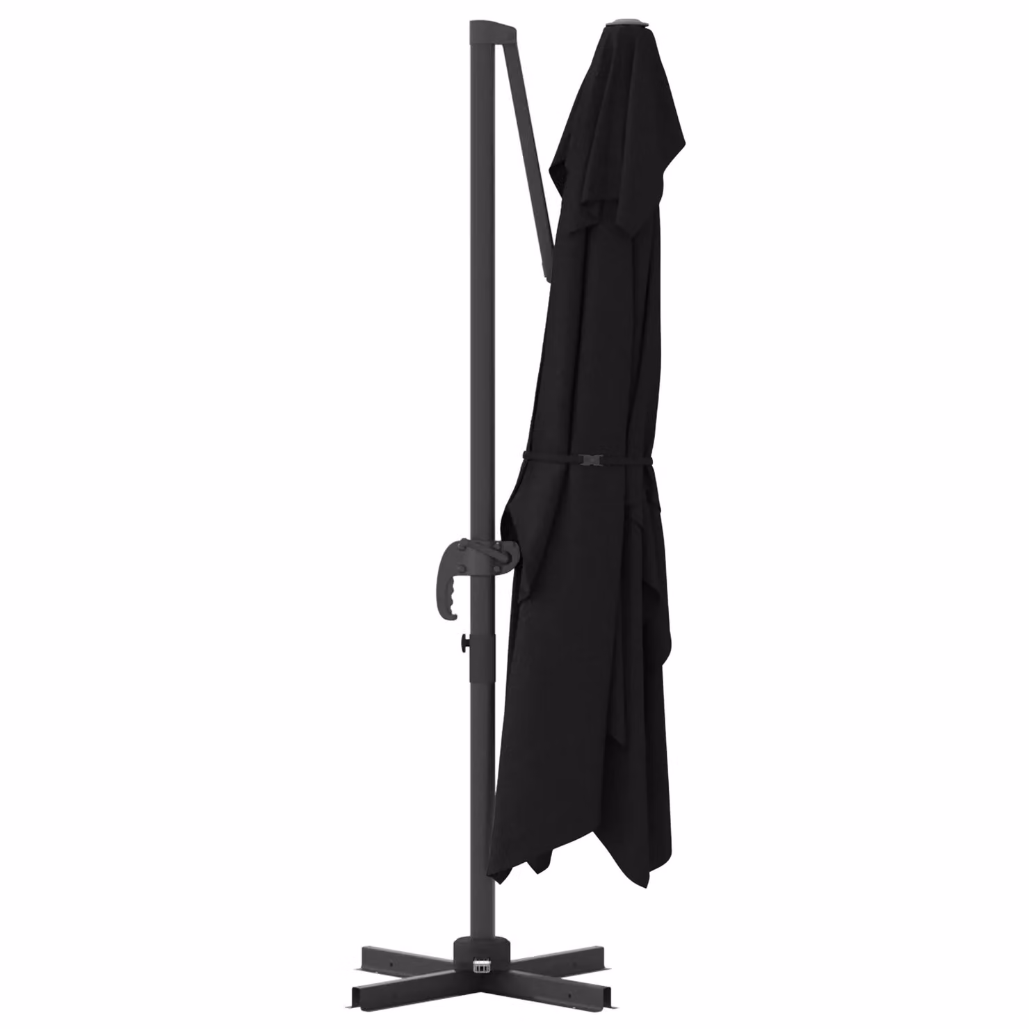Berkfield Home Large Cantilever Umbrella with Black Polyester Canopy and Metal Frame – 3