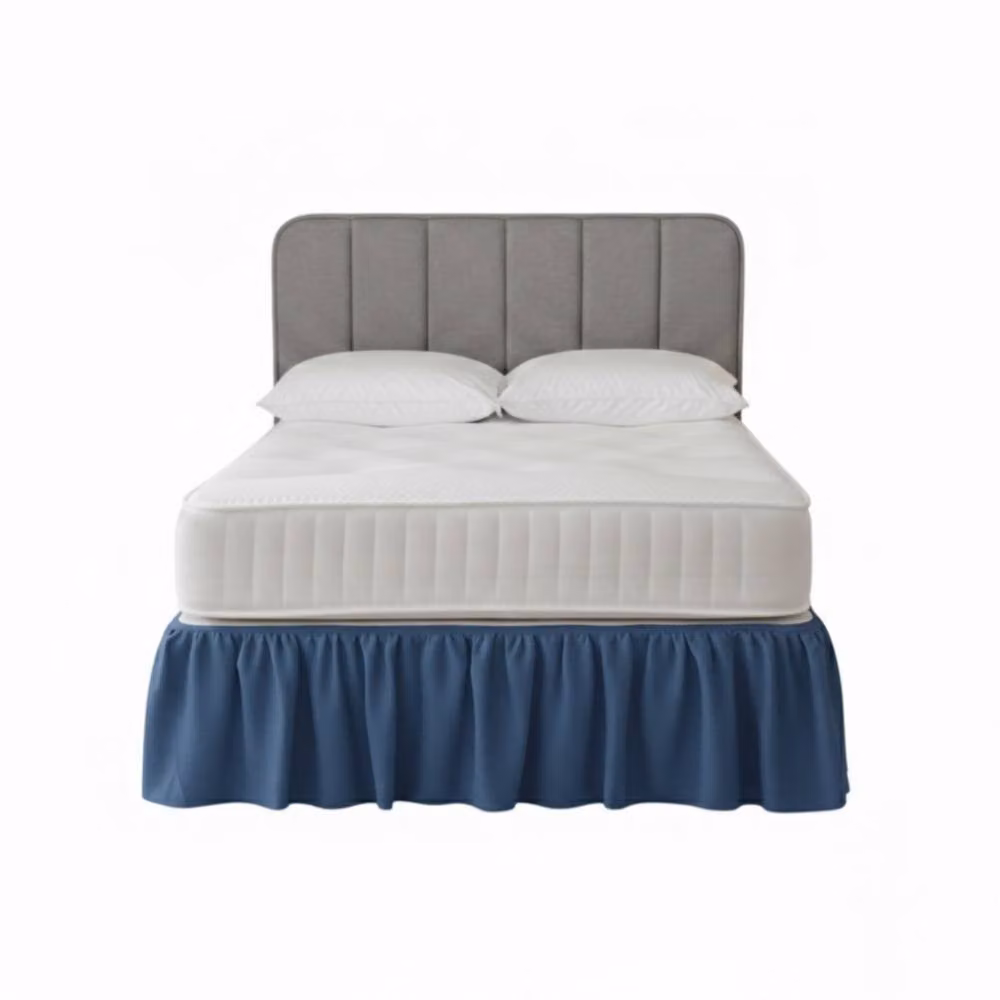 Snug City Single Polycotton Divan Bed Base Valance Sheet in Mid Blue – 2