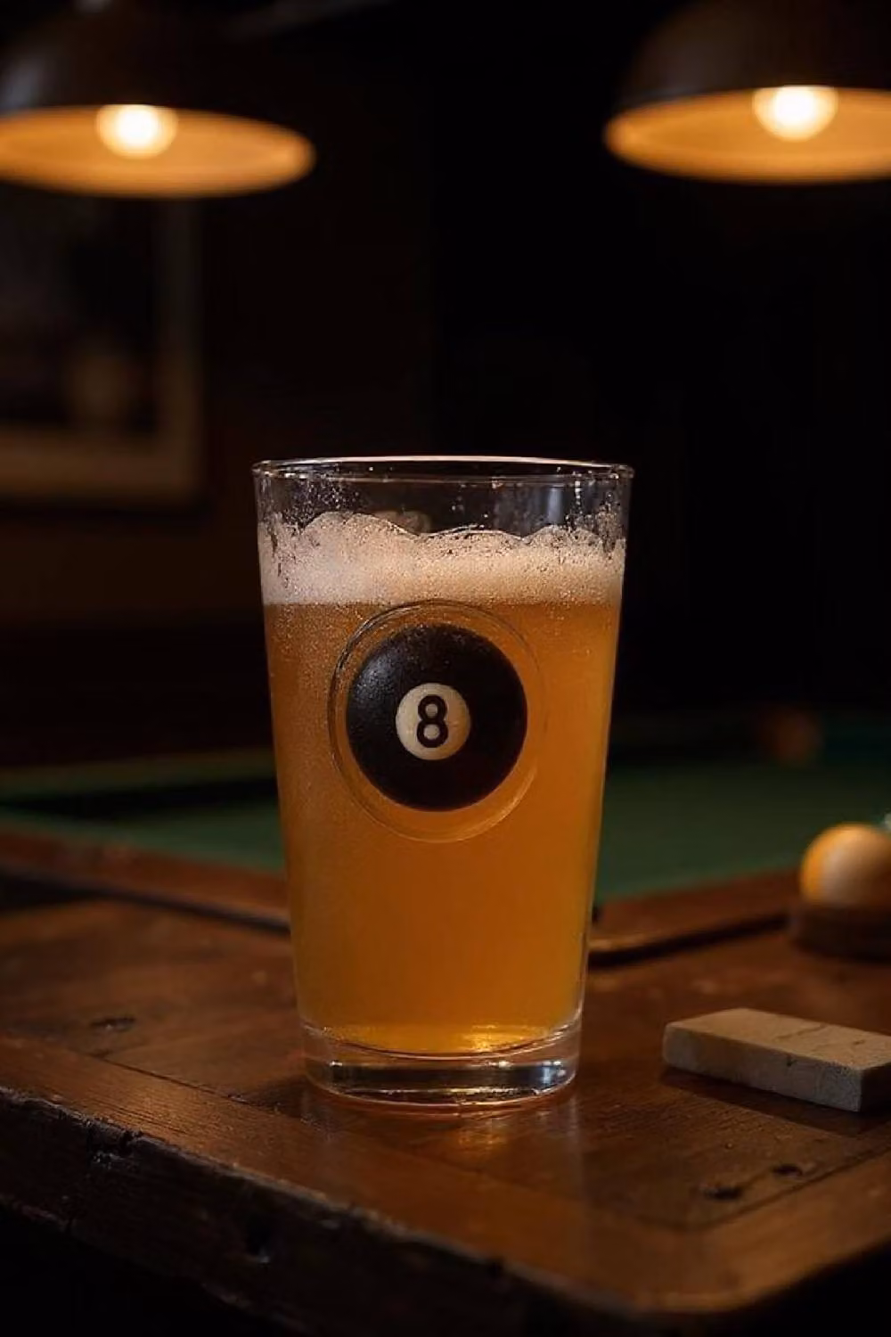 Bar Bespoke Set of 2 Sports Fan Pool Ball Pint Glasses, 400ml, Clear – 2