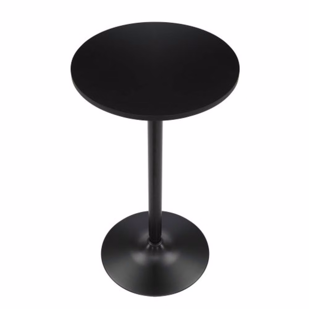 Netfurniture Metropolitan Round Poseur Table in Matt Black Wood – 3
