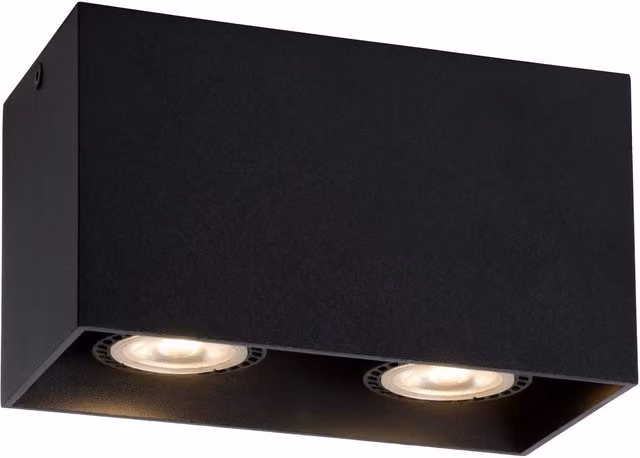Lucide BODI Dimmable Surface Mounted Ceiling Spotlight in Black with GU10 LED Support – 3