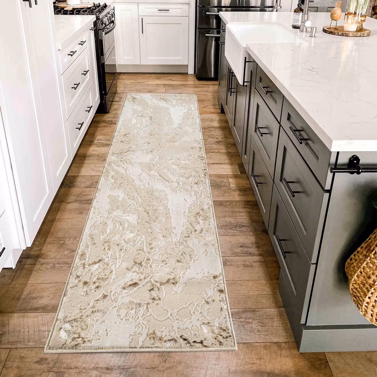 Desire Rugs Picasso Modern Abstract Area Rug in Beige, W: 120 cm, D: 170 cm – 2