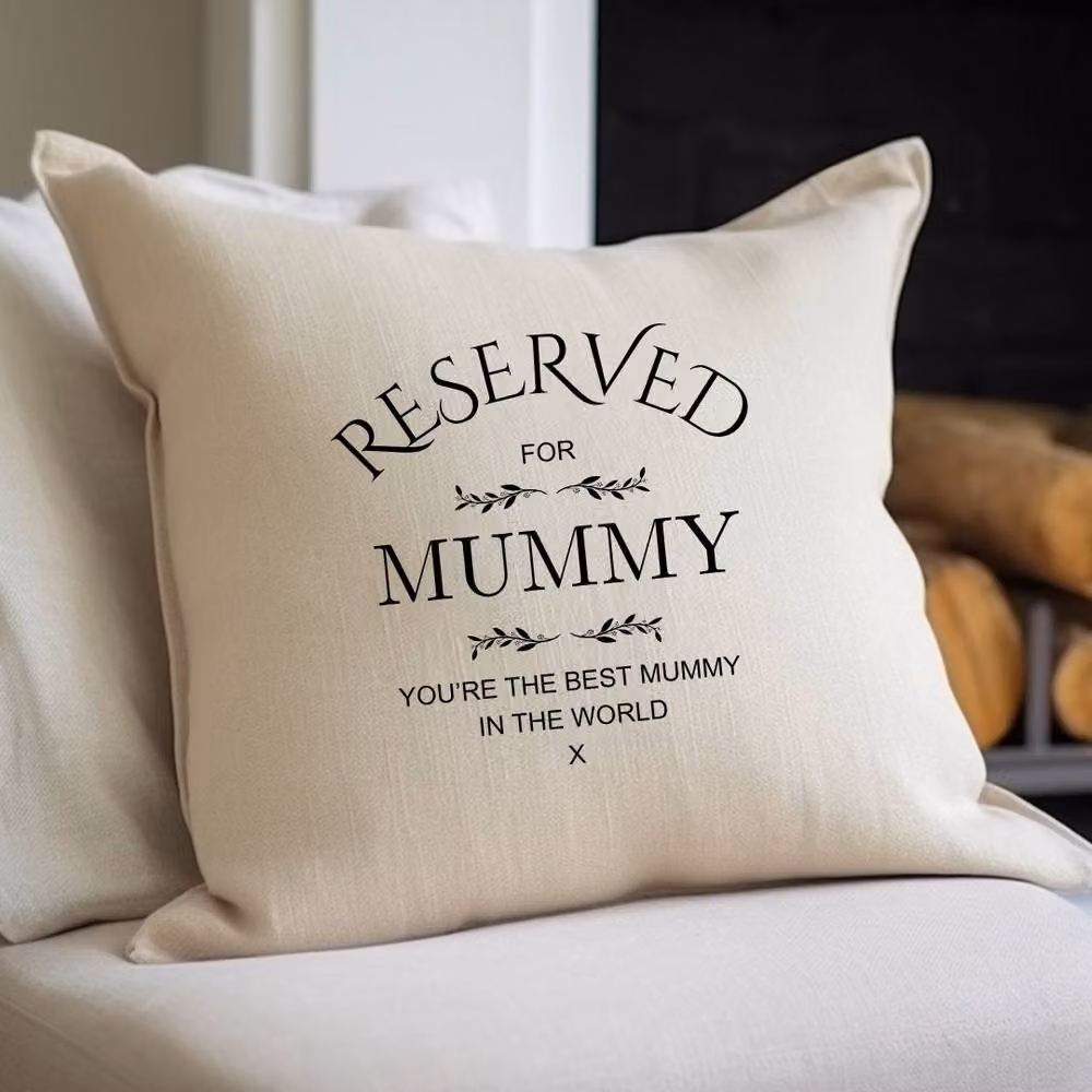 Aye Do Gifts Personalised Reserved for Mummy Cushion in Beige, W/D/H: 40 x 40 x 40 cm – 2