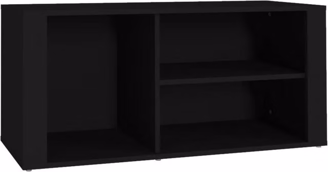 Berkfield Home Black Shoe Cabinet with Integrated Seat, W/D/H: 100 x 35 x 45 cm – 1