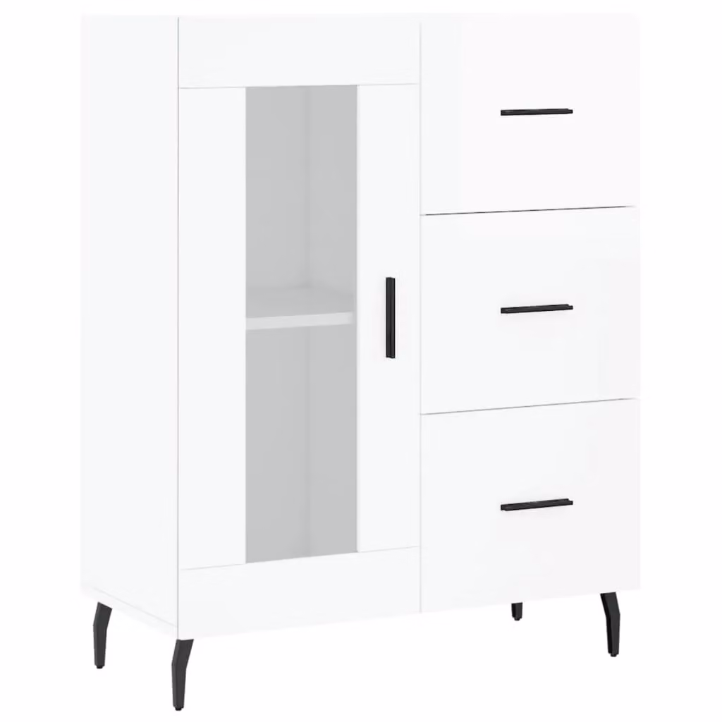 Berkfield Home High Gloss White Sideboard W/D/H: 69.5 x 34 x 90 cm – 2