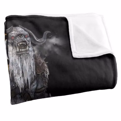 LOGOVISION Lord of the Rings War of the Rohirrim Evil Trolls Super Soft Silky Touch Fleece Throw Blanket, Multicolour, W: 152 cm, D: 127 cm – 2