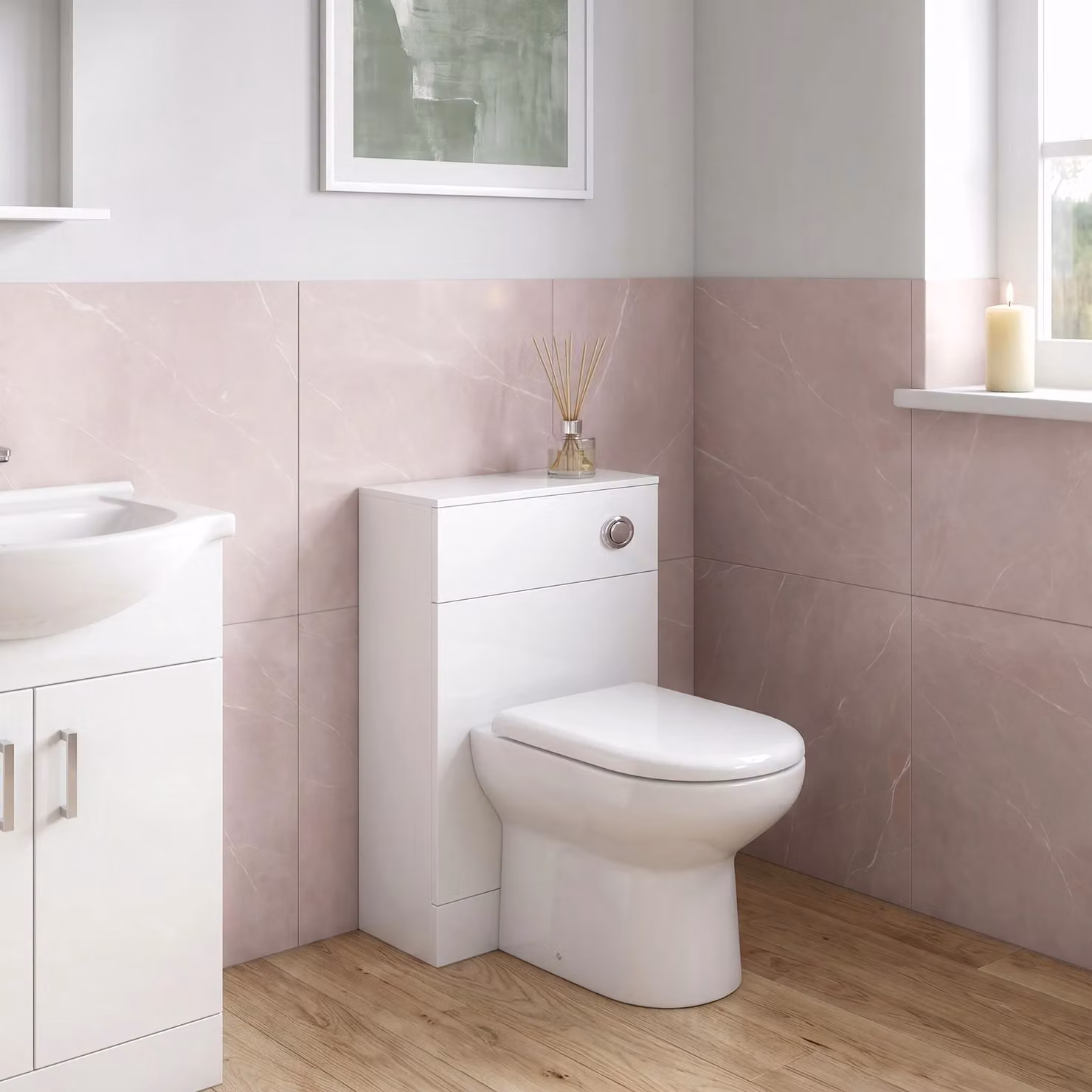 Balterley Slimline Gloss White Freestanding WC Unit Width: 50 cm – 2