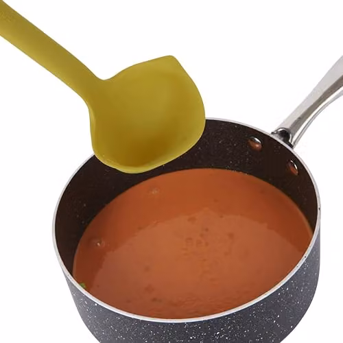 Colourworks Silicone Heat Resistant and Non-Scratch Kitchen Ladle in Green, 27 cm – 2