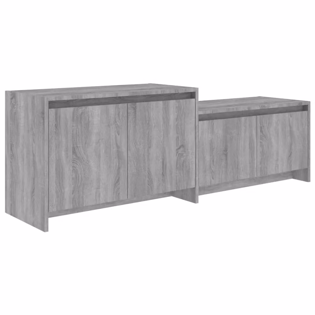 Berkfield Home Modern Grey Sonoma TV Cabinet in Engineered Wood, W: 146.5 cm, D: 35 cm, H: 50 cm – 2
