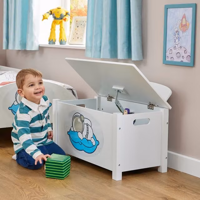 Liberty House Toys Kids Toy Box in White