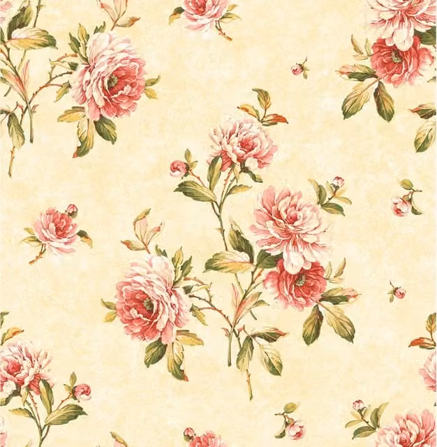 SK Filson Vintage Botanical Floral Washable Wallpaper in Red and Multicolour