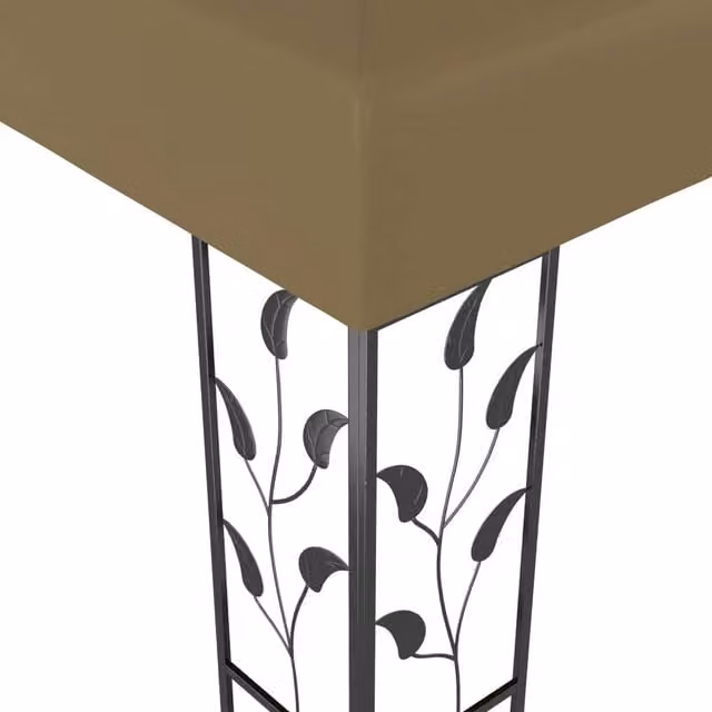 Berkfield Home Hip Gazebo in Beige, W: 300 cm, D: 300 cm, H: 250 cm