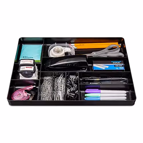 Ernst Manufacturing 10-Compartment Organiser Tray, Black – 1