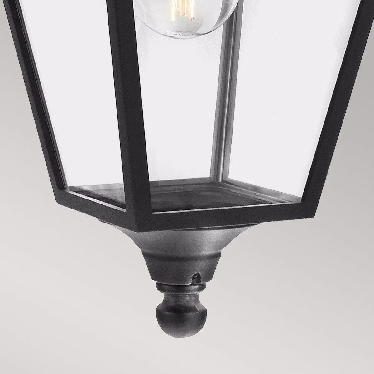Netlighting Turin Outdoor Chain Lantern in Black with Transparent Glass and E27 Socket – 3