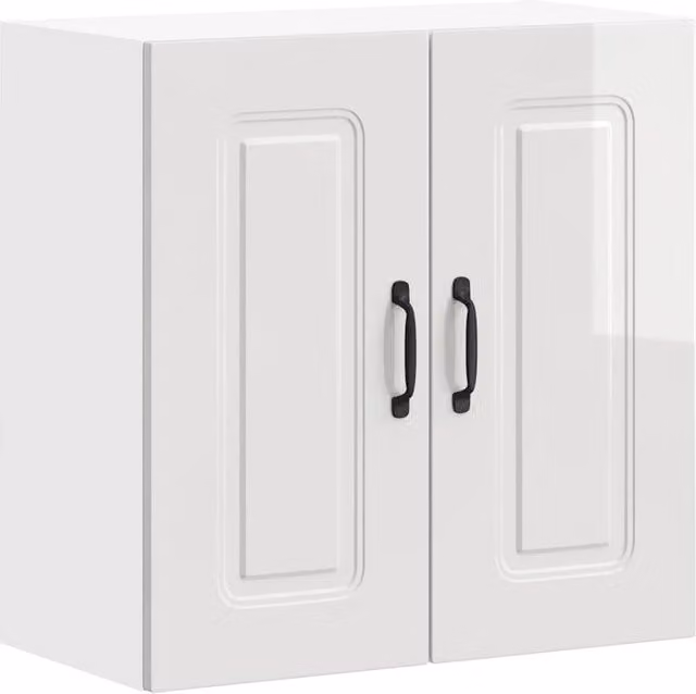 Berkfield Home Kalmar Wall Mounted Kitchen Cabinet in High Gloss White Engineered Wood