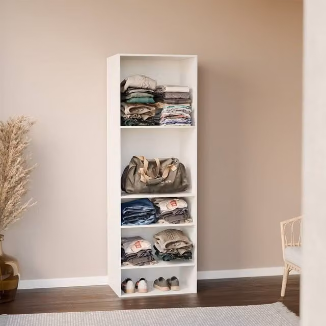 sweeek Modular Open Wardrobe Shelf Unit in White