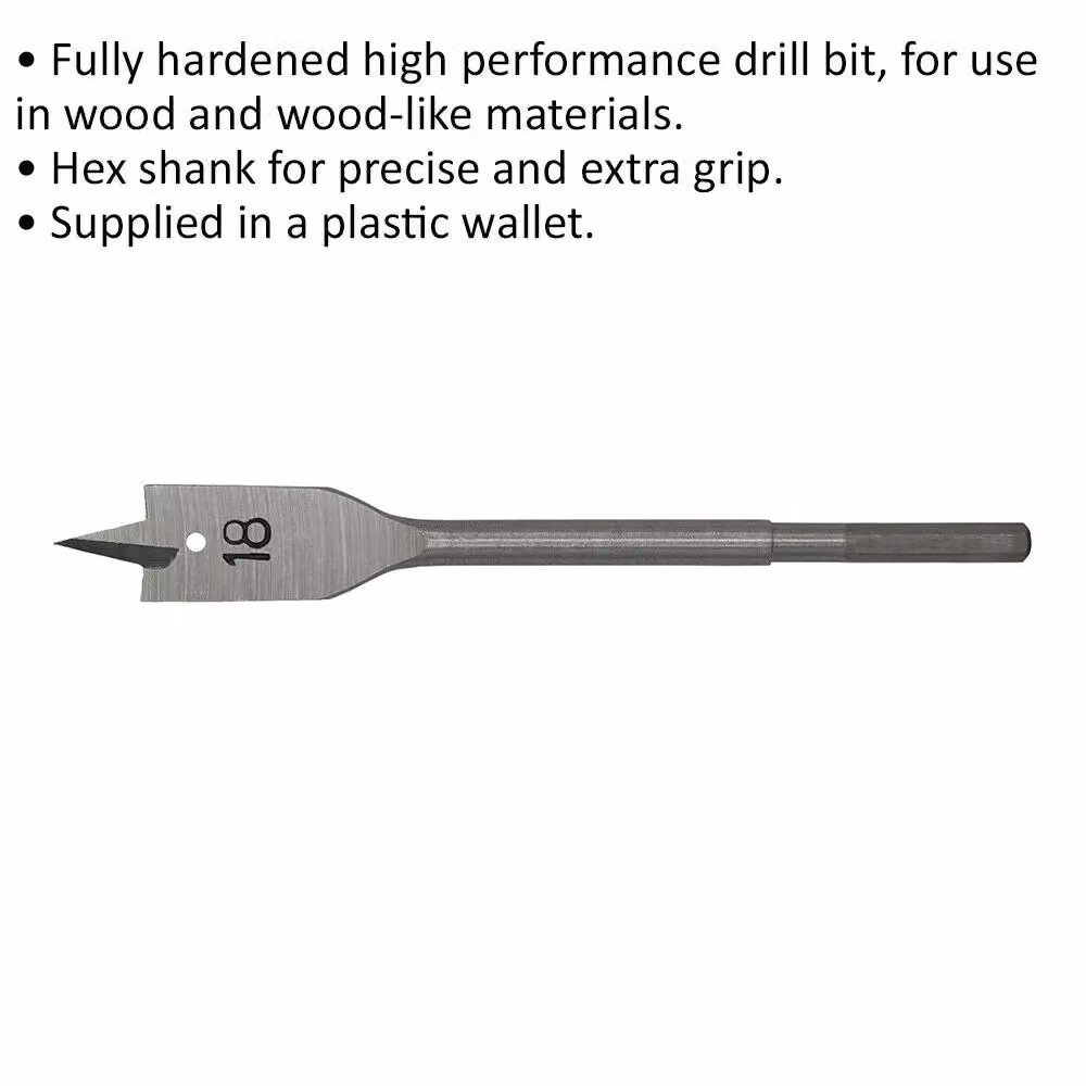 Loops Fully Hardened Wood Drill Bit with Hex Shank, Silver – 2